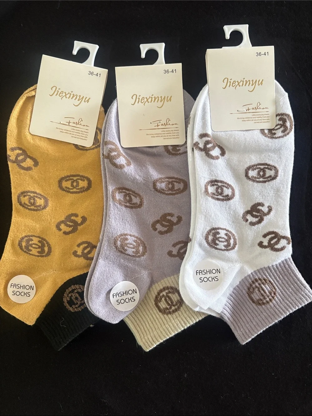 Women's Ankle Fashion Socks - Mixed Neutrals & Mustard Colors (6-Pack)